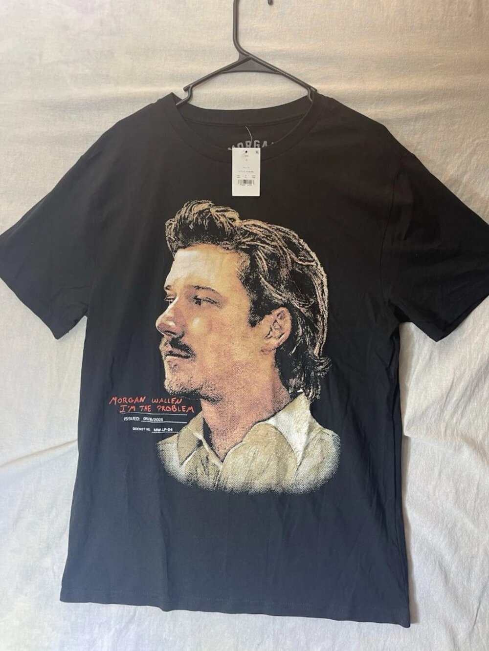 Morgan Wallen I'm The Problem 2025 Tour Graphic T-Shirt Black Men's Large NWT